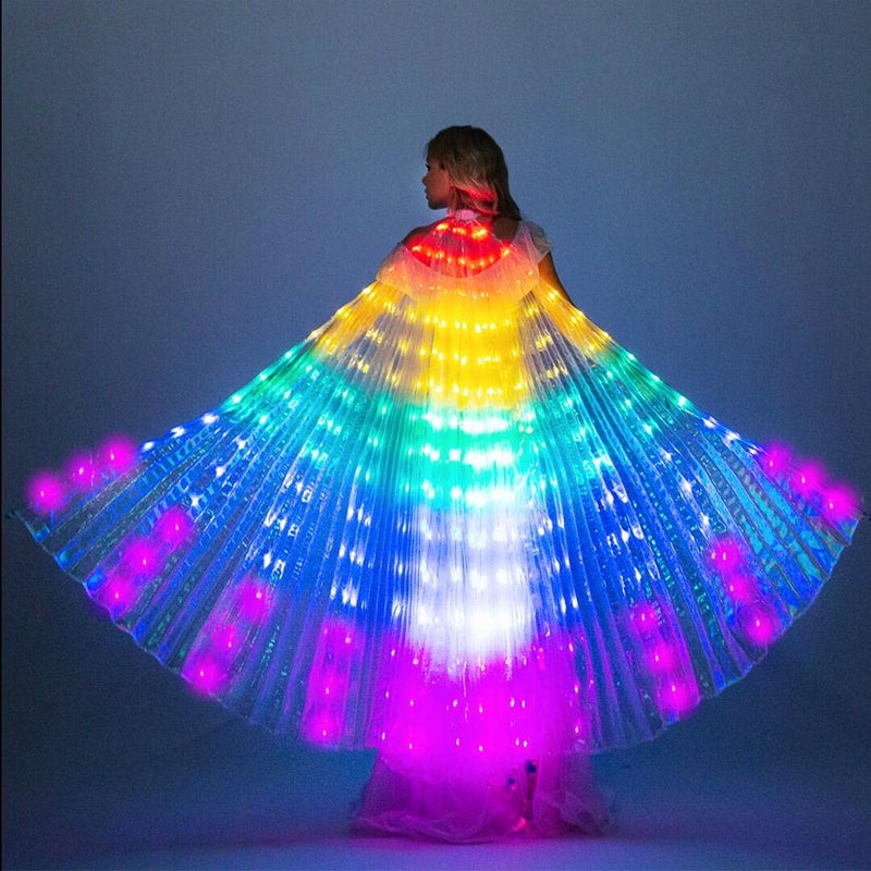 SHINYOU LED Isis Wings Glow Light Up Belly Dance Costumes Burning Man Rave Costume Performance Clothing Carnival Halloween - Image 5